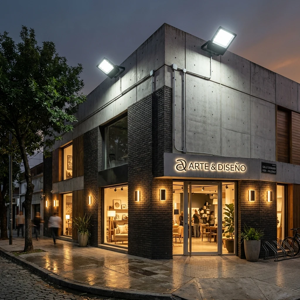 Instalación luminarias LED exterior CABA
